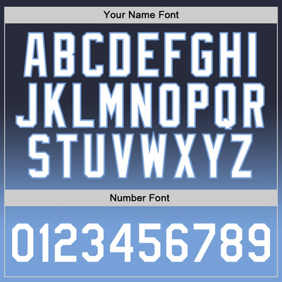 Custom Navy White-Light Blue Authentic Fade Fashion Basketball Jersey