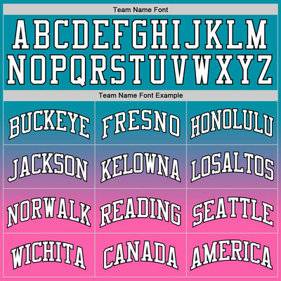Custom Teal White-Pink Authentic Fade Fashion Basketball Jersey