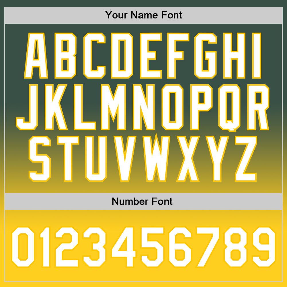 Custom Hunter Green White-Gold Authentic Fade Fashion Basketball Jersey