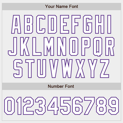 Custom White White-Purple Authentic Fade Fashion Baseball Jersey