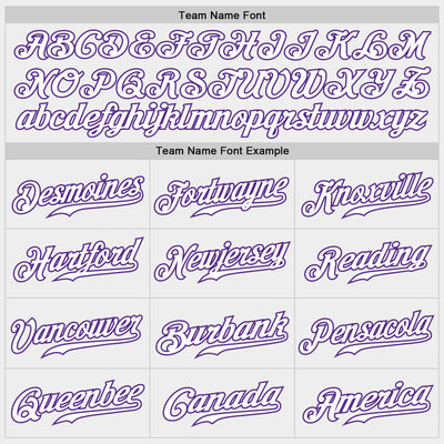 Custom White White-Purple Authentic Fade Fashion Baseball Jersey