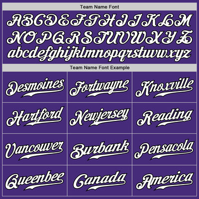 Custom Purple White-Black Authentic Fade Fashion Baseball Jersey