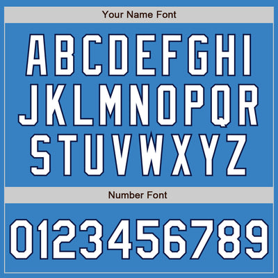 Custom Powder Blue White-Navy Authentic Fade Fashion Baseball Jersey