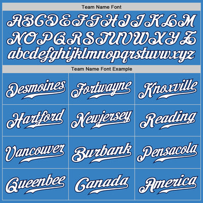 Custom Powder Blue White-Navy Authentic Fade Fashion Baseball Jersey