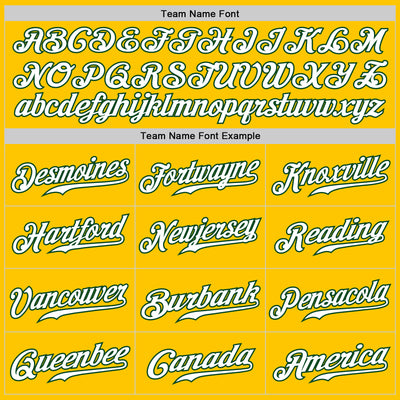 Custom Yellow White-Green Authentic Fade Fashion Baseball Jersey