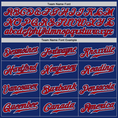 Custom Royal Red-White Authentic Gradient Fashion Baseball Jersey