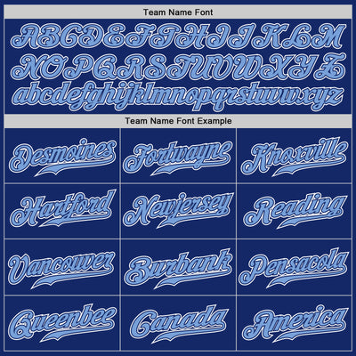 Custom Royal Light Blue-White Authentic Gradient Fashion Baseball Jersey