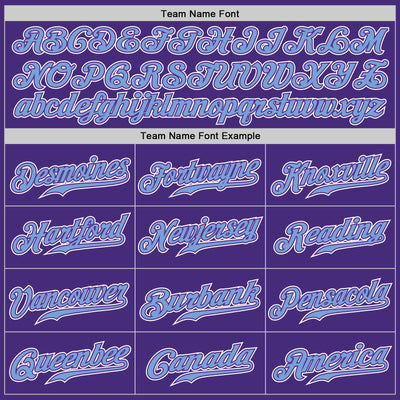 Custom Purple Light Blue-White Authentic Gradient Fashion Baseball Jersey