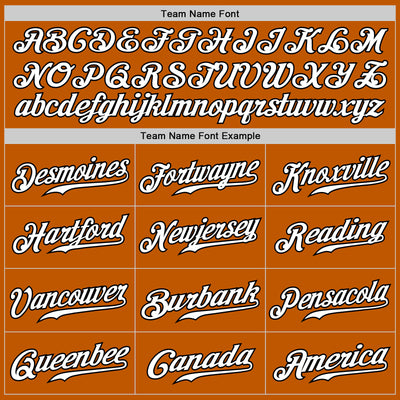 Custom Texas Orange White-Black Authentic Fade Fashion Baseball Jersey