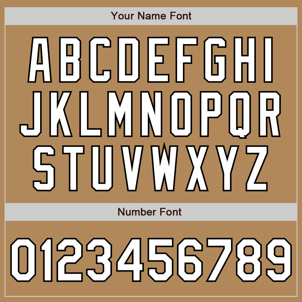 Custom Old Gold White-Black Authentic Fade Fashion Baseball Jersey