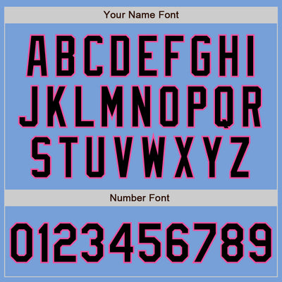 Custom Light Blue Black-Pink Authentic Fade Fashion Baseball Jersey