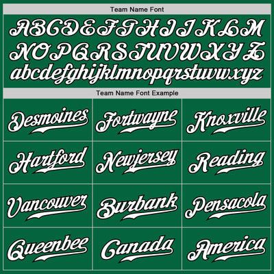 Custom Kelly Green White-Black Authentic Fade Fashion Baseball Jersey