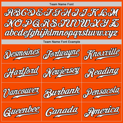 Custom Orange White-Black Authentic Fade Fashion Baseball Jersey