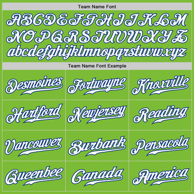 Custom Neon Green White-Royal Authentic Fade Fashion Baseball Jersey