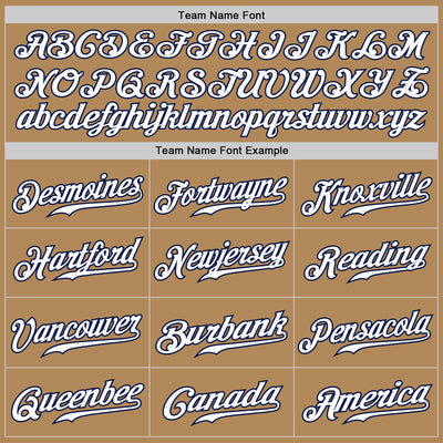 Custom Old Gold White-Navy Authentic Fade Fashion Baseball Jersey