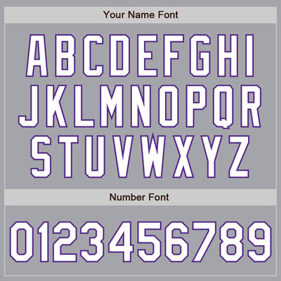 Custom Gray White-Purple Authentic Fade Fashion Baseball Jersey