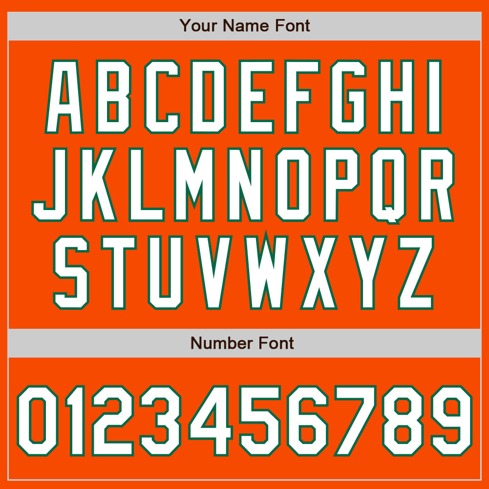 Custom Orange White-Kelly Green Authentic Fade Fashion Baseball Jersey