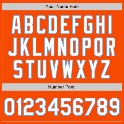 Custom Orange White-Light Blue Authentic Fade Fashion Baseball Jersey