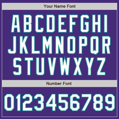 Custom Purple White-Teal Authentic Fade Fashion Baseball Jersey