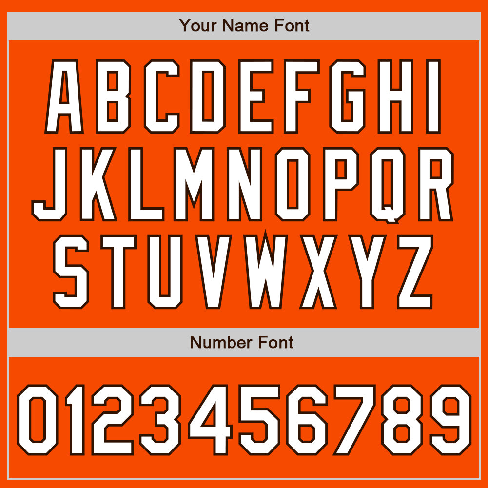 Custom Orange White-Brown Authentic Fade Fashion Baseball Jersey