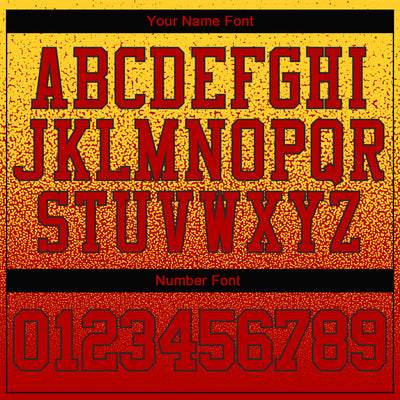 Custom Stitched Gold Red-Black Fade Fashion Sports Pullover Sweatshirt Hoodie