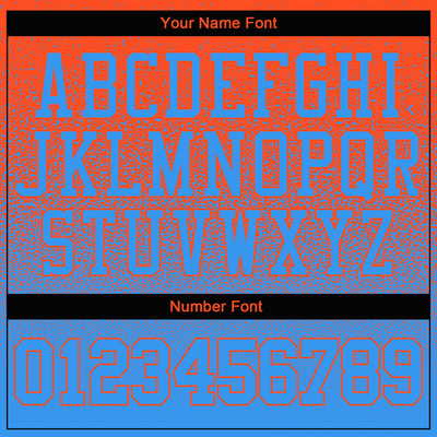 Custom Stitched Orange Powder Blue Fade Fashion Sports Pullover Sweatshirt Hoodie