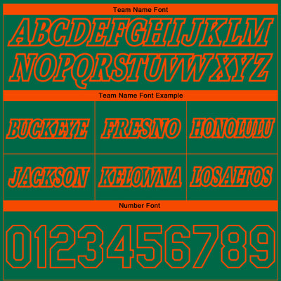 Custom Kelly Green Orange Pinstripe Fade Fashion Authentic Basketball Shorts