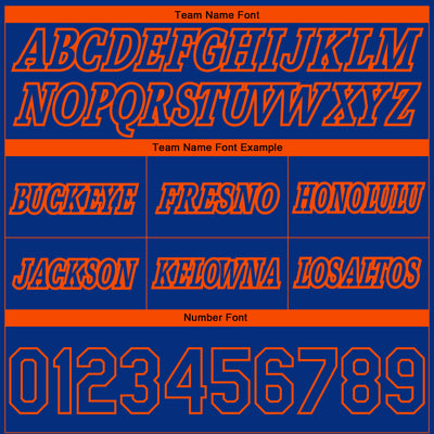 Custom Royal Orange Pinstripe Fade Fashion Authentic Basketball Shorts