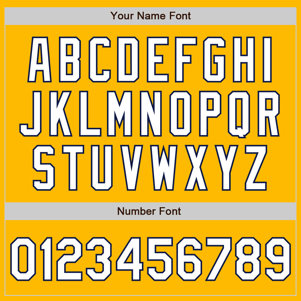 Custom Gold Pinstripe White-Navy Authentic Fade Fashion Baseball Jersey