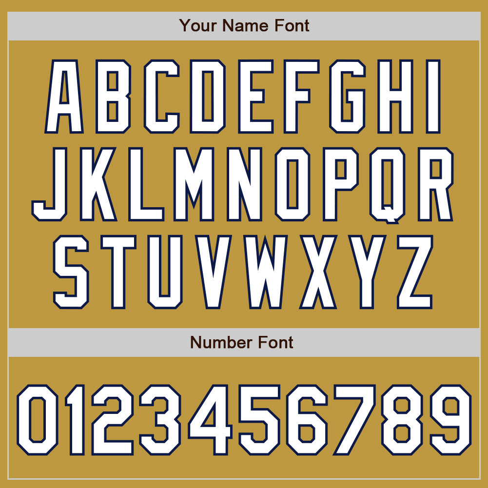 Custom Old Gold Pinstripe White-Navy Authentic Fade Fashion Baseball Jersey