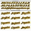 Custom White Pinstripe Black-Gold Authentic Fade Fashion Baseball Jersey