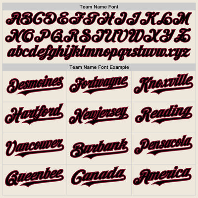 Custom Cream Pinstripe Black-Crimson Authentic Fade Fashion Baseball Jersey