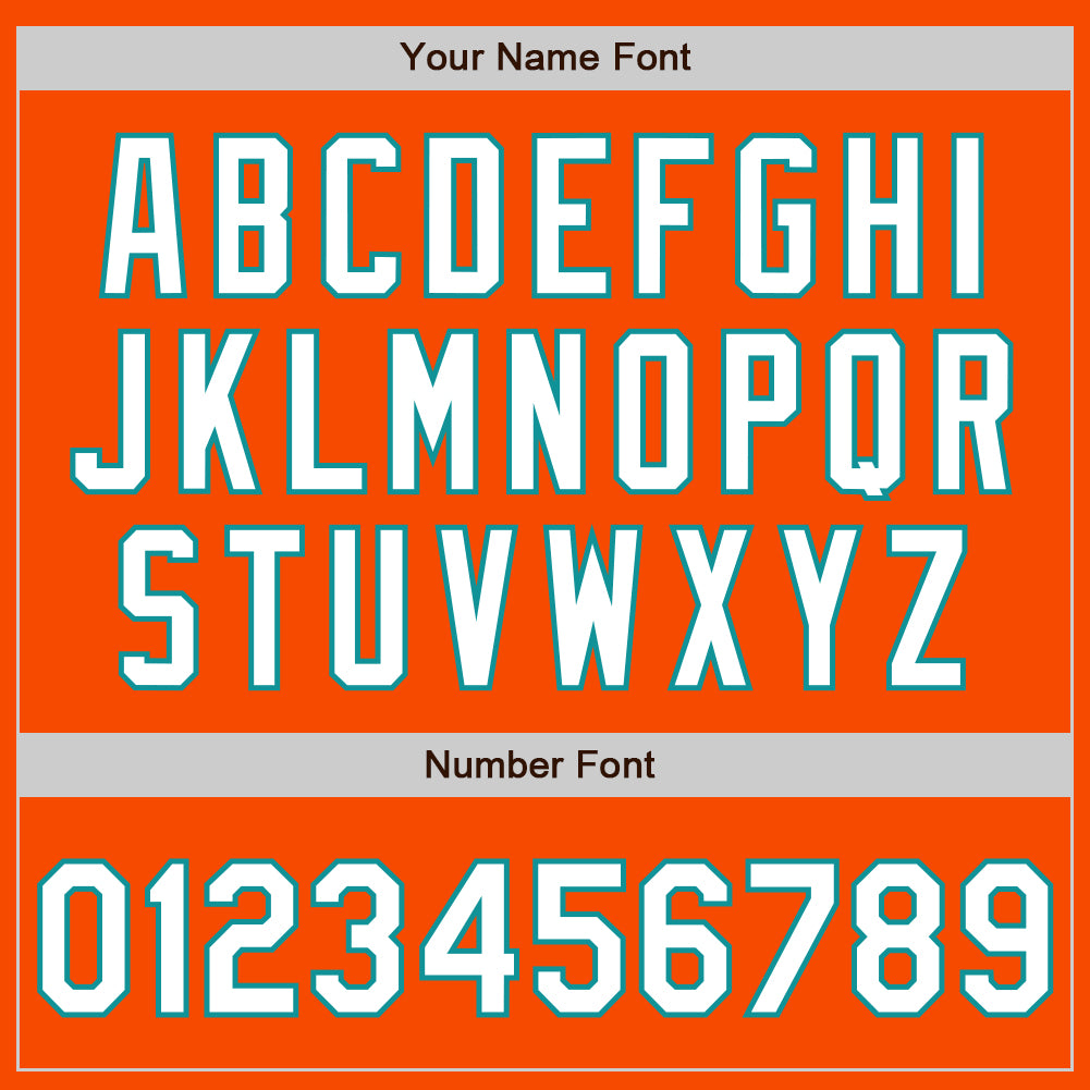 Custom Orange Pinstripe White-Teal Authentic Fade Fashion Baseball Jersey