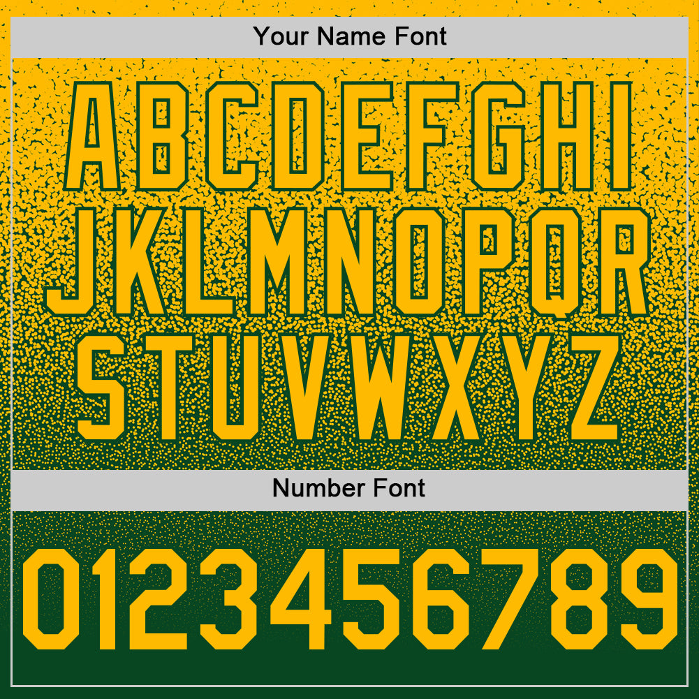 Custom Gold Green Authentic Fade Fashion Baseball Jersey