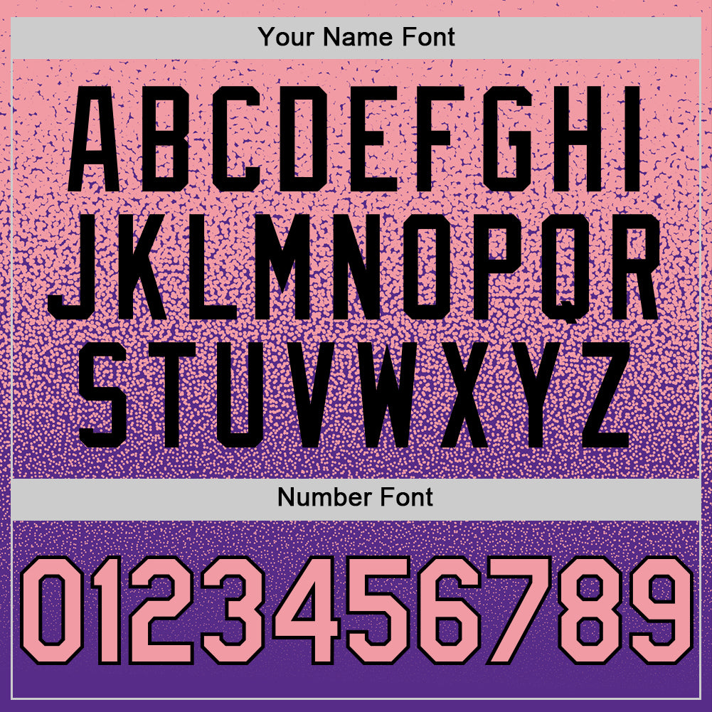 Custom Medium Pink Purple-Black Authentic Fade Fashion Baseball Jersey