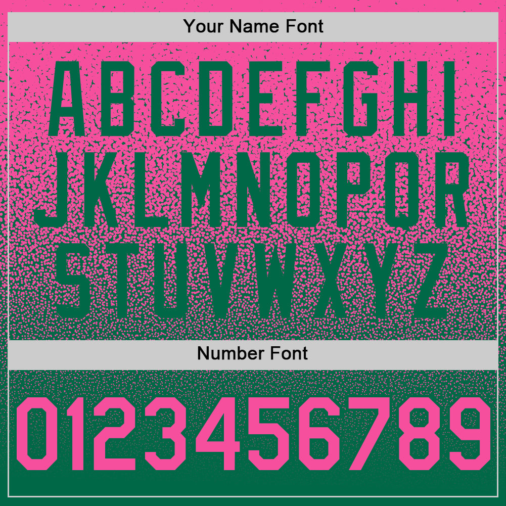 Custom Pink Kelly Green Authentic Fade Fashion Baseball Jersey