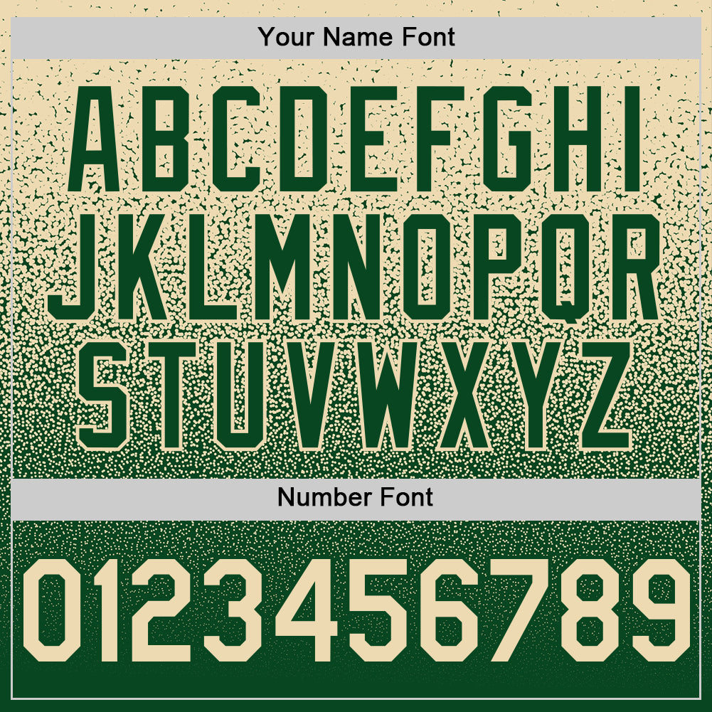 Custom Cream Green Authentic Fade Fashion Baseball Jersey