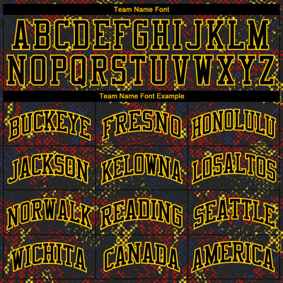 Custom Figure Black-Gold Round Neck Sublimation Basketball Suit Jersey