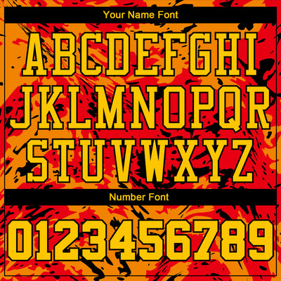 Custom Figure Gold-Orange Round Neck Sublimation Basketball Suit Jersey