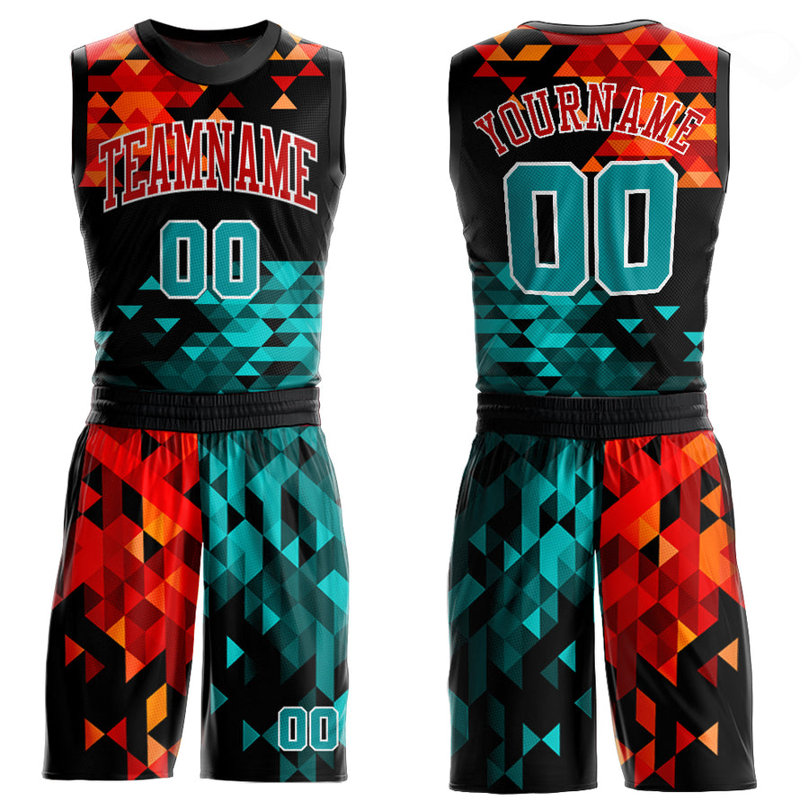 Custom Aqua Royal Classic Sets Sports Uniform Basketball Jersey