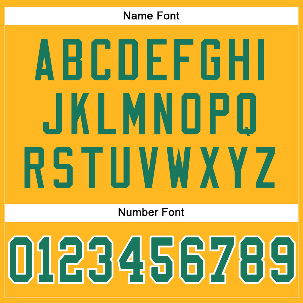 Custom Gold Kelly Green-White Mesh Authentic Football Jersey