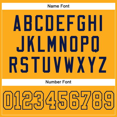 Custom Gold Gold-Navy Mesh Authentic Football Jersey