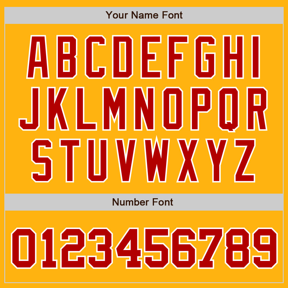 Custom Gold Red-White Authentic Baseball Jersey