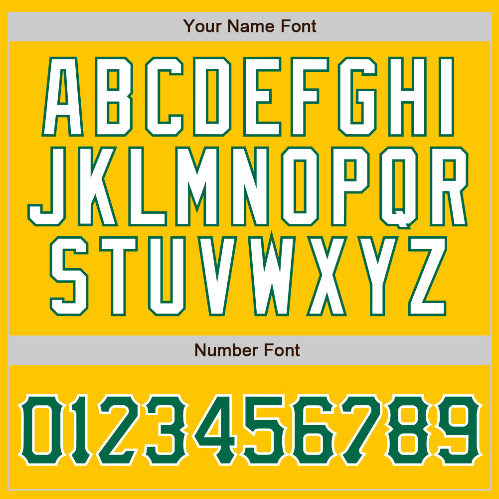 Custom Yellow Kelly Green Pinstripe Kelly Green-White Authentic Baseball Jersey