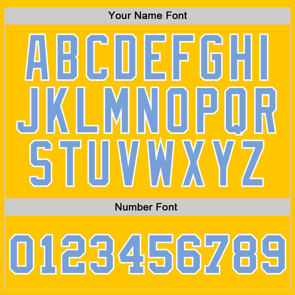 Custom Gold Light Blue-White Authentic Throwback Basketball Jersey