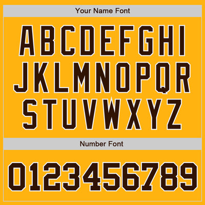 Custom Gold Brown-White Authentic Baseball Jersey