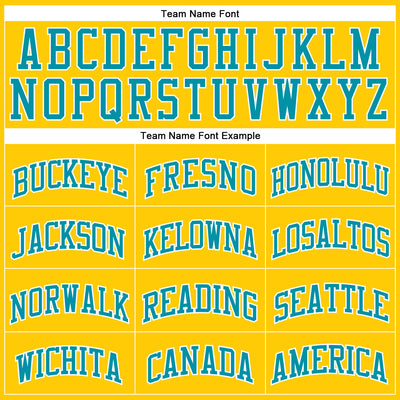 Custom Gold Teal-White Authentic Throwback Basketball Jersey