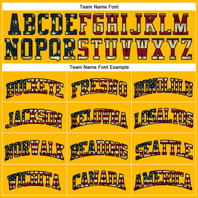 Custom Gold Vintage USA Flag-Black Authentic Throwback Basketball Jersey