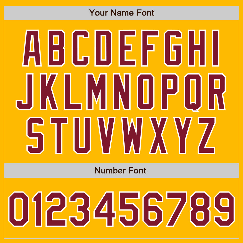 Custom Gold Crimson-White Authentic Baseball Jersey