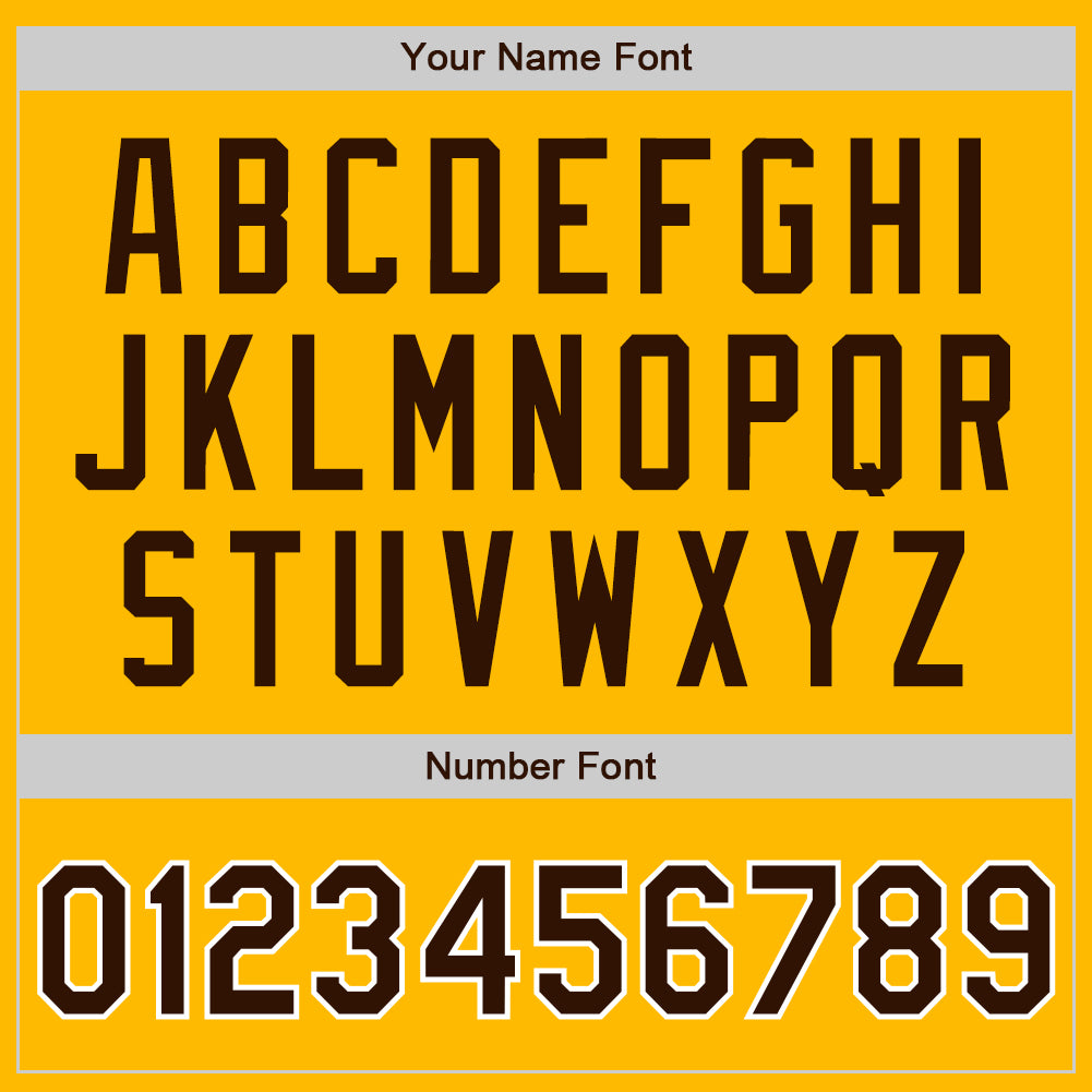 Custom Gold Brown Pinstripe Brown-White Authentic Baseball Jersey